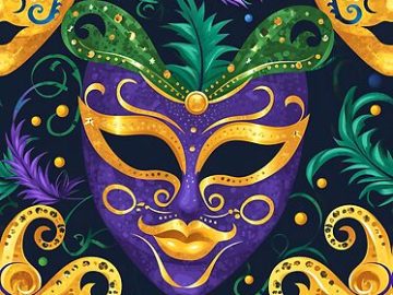 Mardi Gras mask art